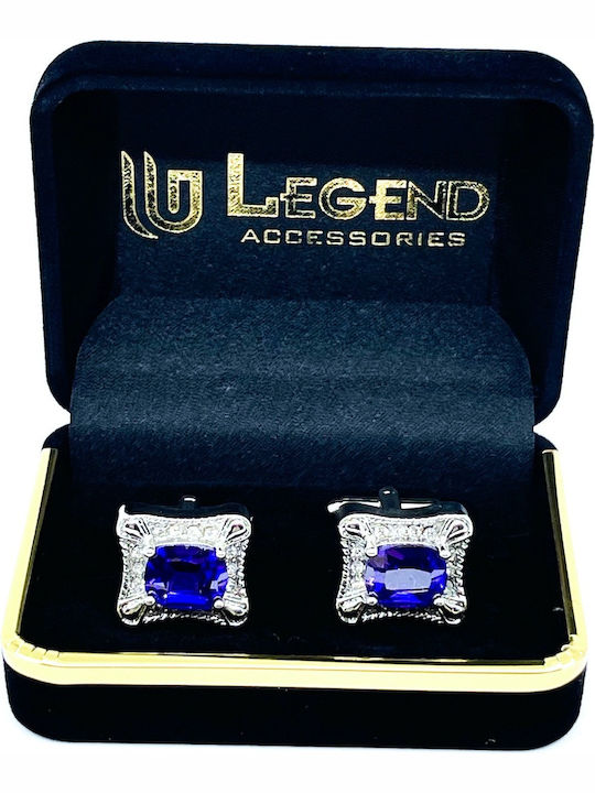 Legend Accessories Мансети от Silver в Син Цвят