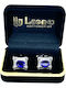 Legend Accessories Мансети от Silver в Син Цвят
