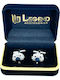 Legend Accessories Manschettenknöpfe aus Silber in Blau Farbe