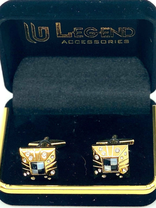 Legend Accessories Manschettenknöpfe aus Metall in Gold Farbe