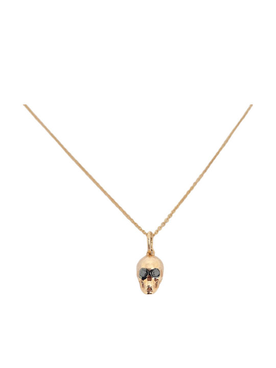 Mentzos Halskette aus Roségold 18K mit Diamant Schwarz