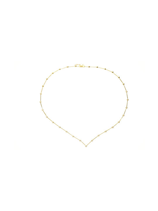 Dimiourgiko Vildiridis Halskette aus Gold 18k mit Diamant