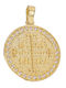 Gatsa Charm Talisman Constantine with Stones from 14K Gold with Zircon