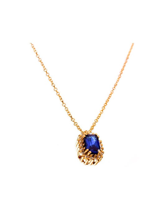 Gatsa Necklace Rosette from Gold 14K with Zircon