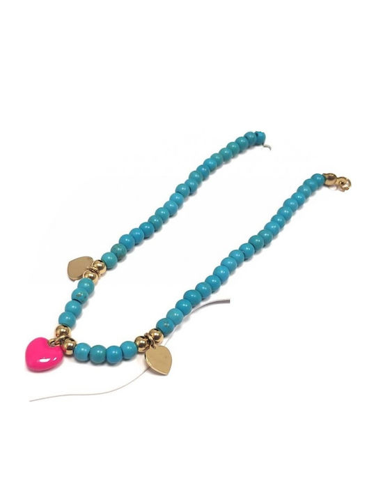 Karma Gifts Stainless Steel Anklet Turquoise