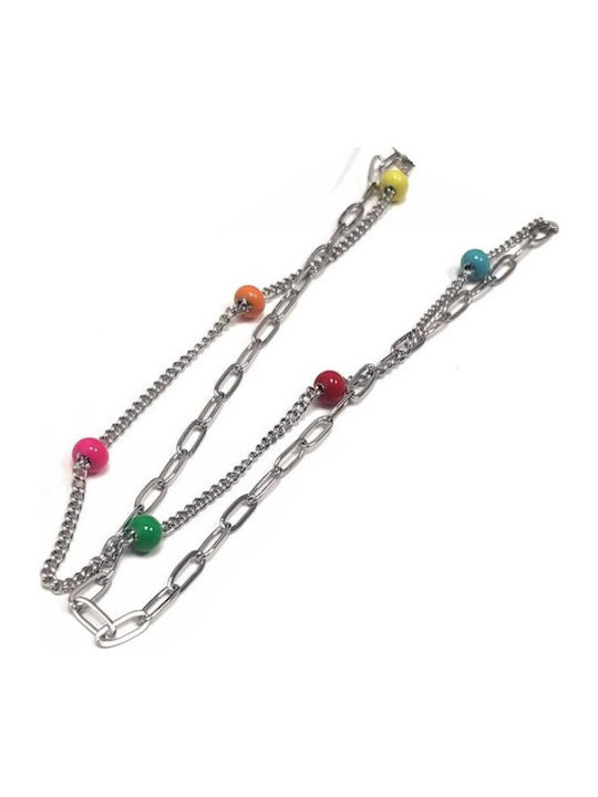 Karma Gifts Fußarmband aus Edelstahl Mehrfarbig