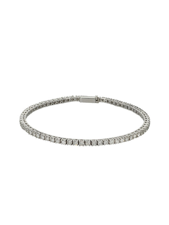 Dimiourgiko Vildiridis Bracelet Riviera made of White Gold 18K with Diamond