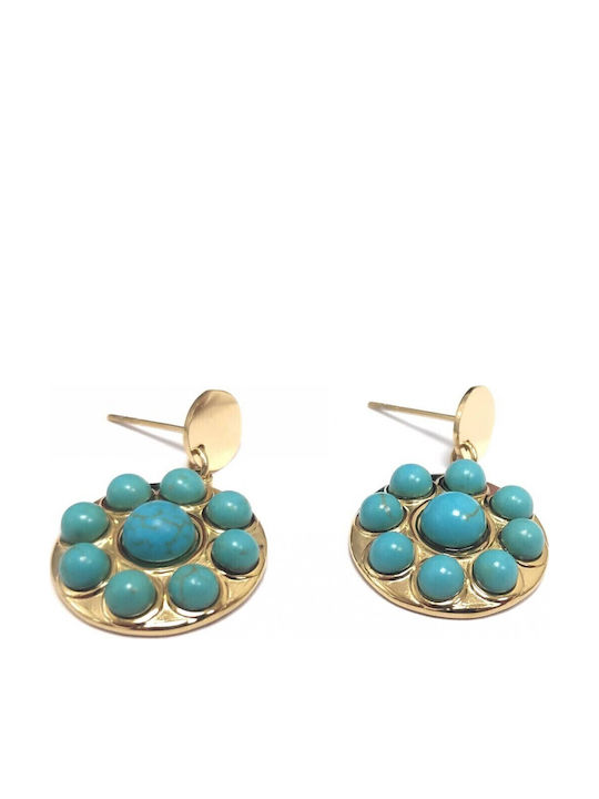 Karma Gifts karmafashion Earrings made of Steel Gold Plated with Stones