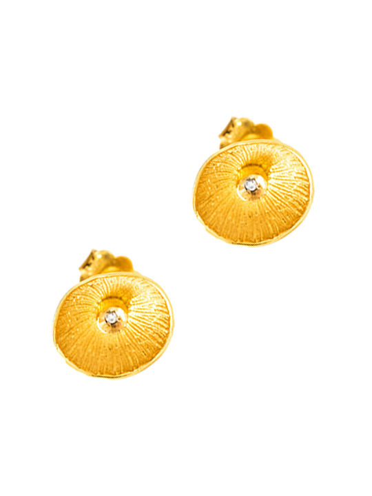 Gatsa Ohrringe aus Gold 14K mit Diamant