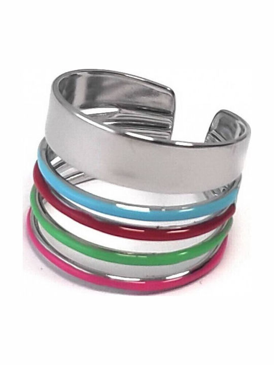 Karma Gifts Ring with Enamel made of Steel Gold Plated
