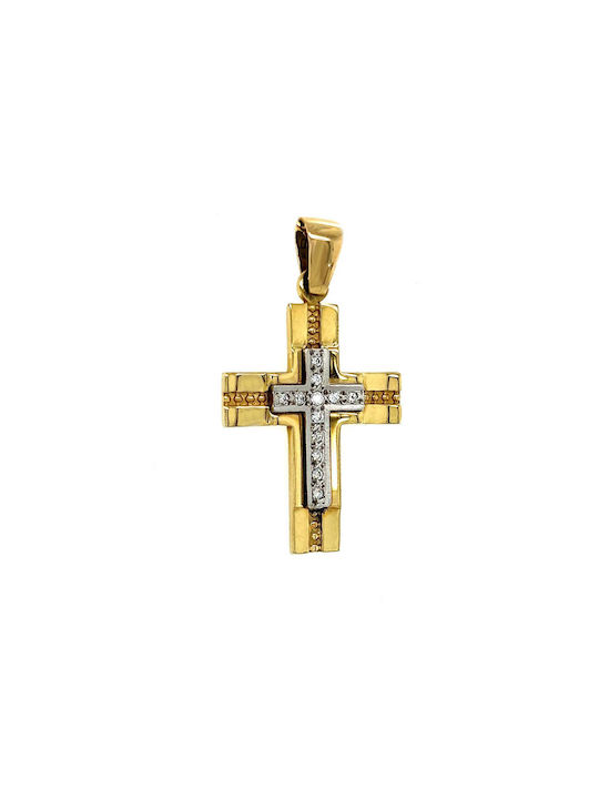 Xryseio Damen Gold Kreuz 9K