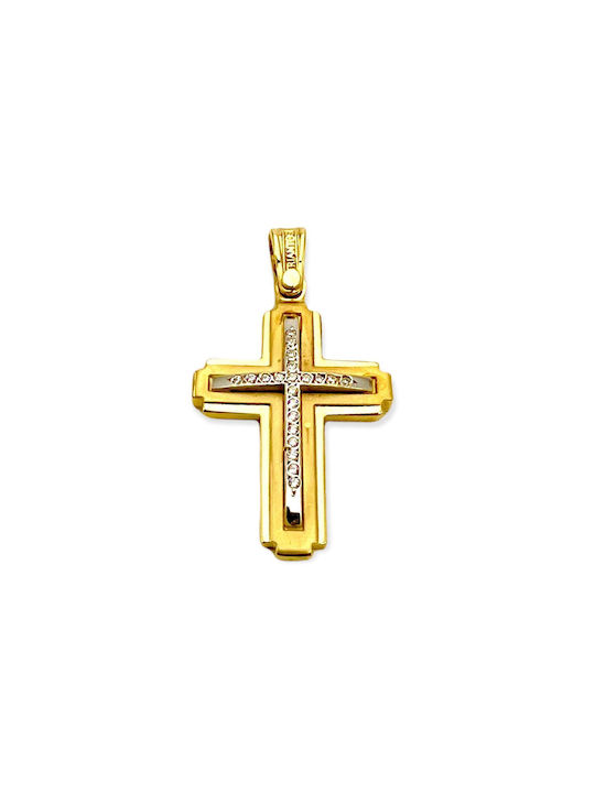 Xryseio Damen Gold Kreuz 14K