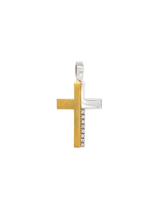 Xryseio Damen Gold Kreuz 14K