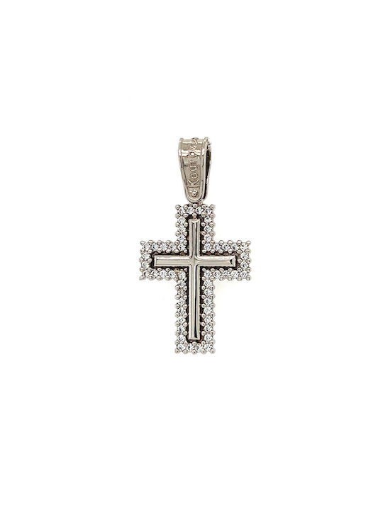 Xryseio Women's White Gold Cross 14K