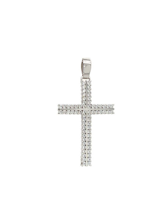 Xryseio Women's White Gold Cross 14K