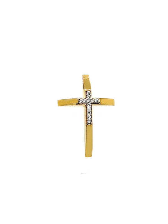 Xryseio Damen Gold Kreuz 14K