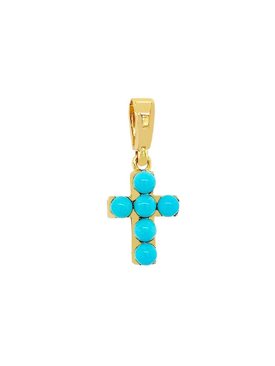 Xryseio Damen Gold Kreuz 14K