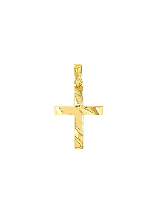 Xryseio Herren Gold Kreuz 14K