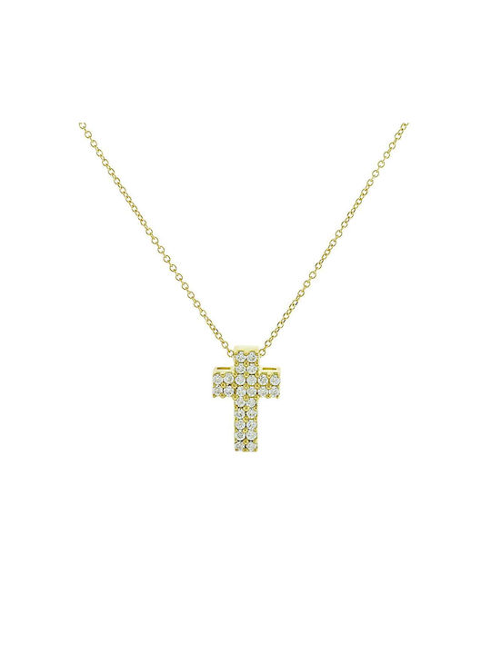 Xryseio Damen Gold Kreuz 9K