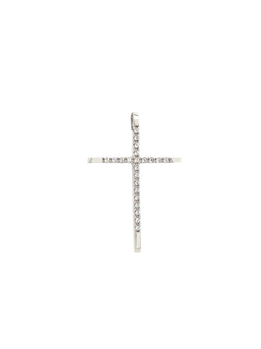 Xryseio Women's White Gold Cross 14K