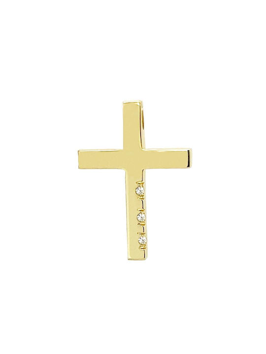 Xryseio Damen Gold Kreuz 14K