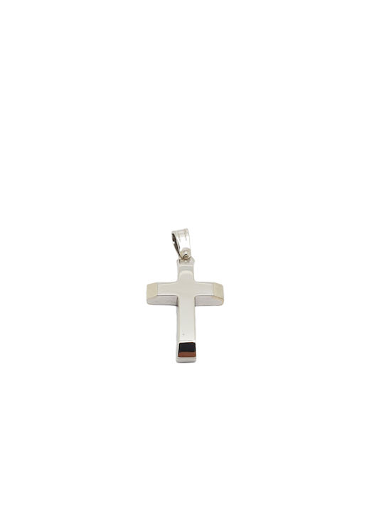 Mentzos White Gold Cross 18K