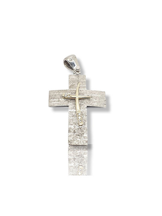 Mentzos Weißgold Kreuz 14K