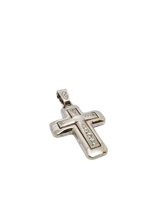 Mentzos White Gold Cross 14K