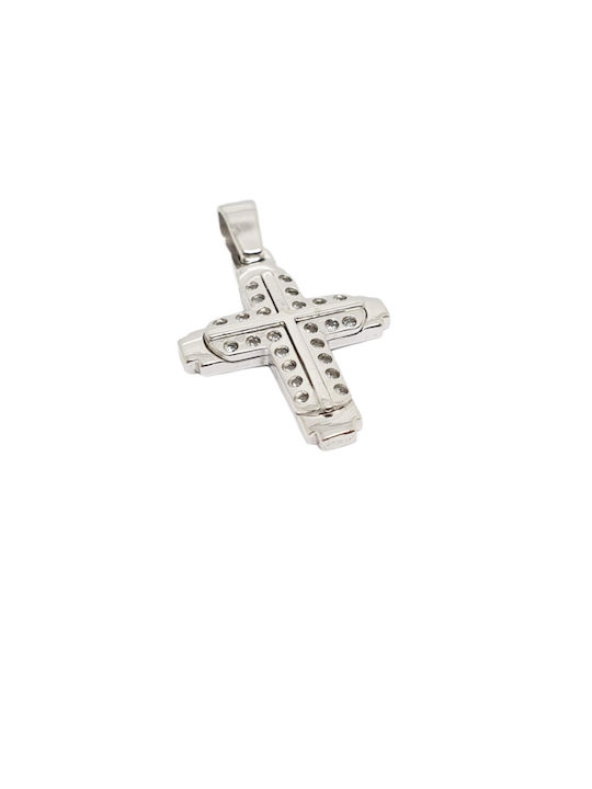 Mentzos White Gold Cross 14K