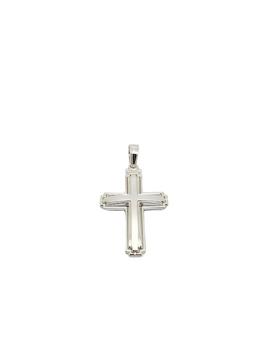 Mentzos Weißgold Kreuz 14K