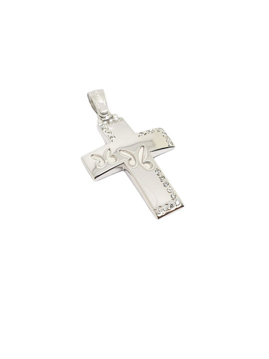 Mentzos Weißgold Kreuz 14K