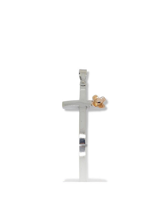 Mentzos White Gold Cross 14K