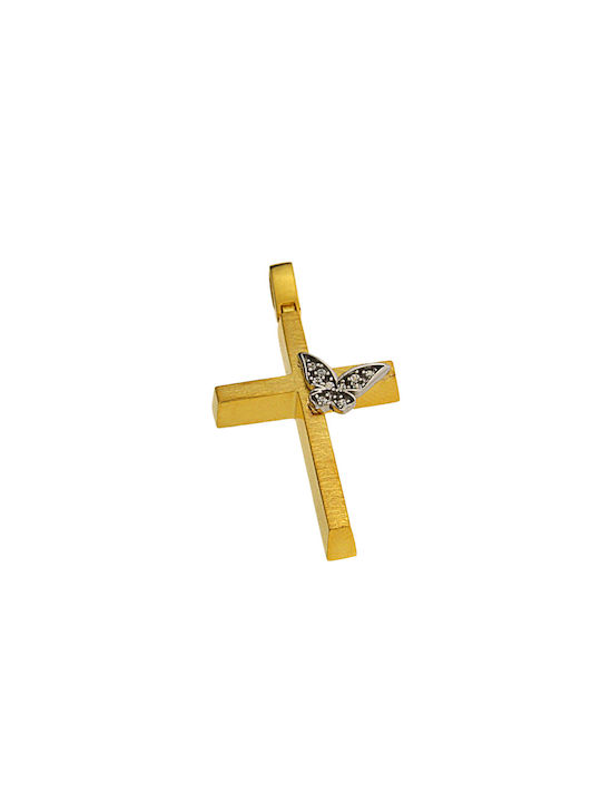 Dimiourgiko Vildiridis Damen Gold Kreuz 14K