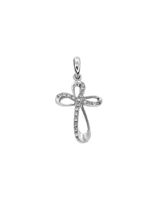 Dimiourgiko Vildiridis Women's White Gold Cross 14K