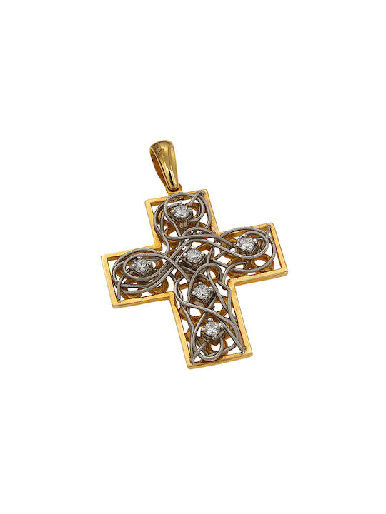 Dimiourgiko Vildiridis Damen Gold Kreuz 14K