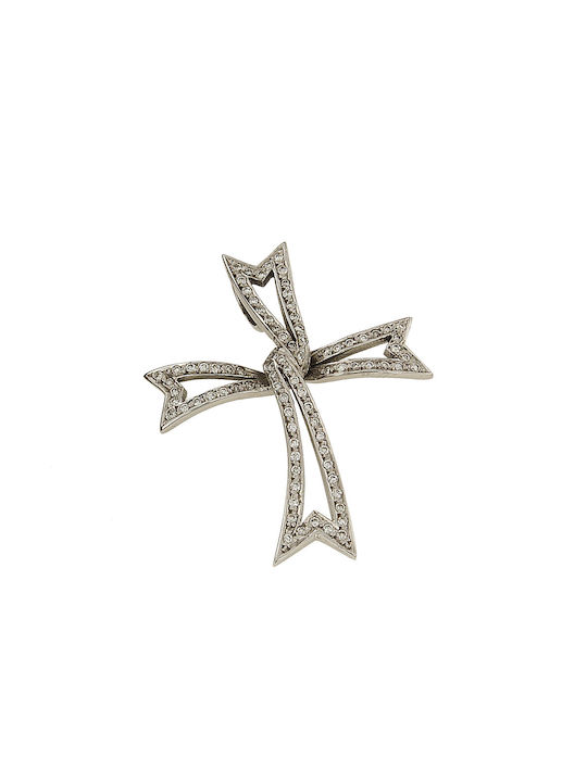 Dimiourgiko Vildiridis Women's White Gold Cross 18K