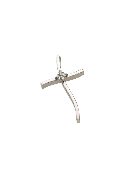 Dimiourgiko Vildiridis Women's White Gold Cross 18K