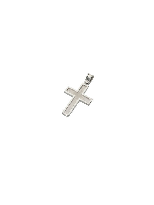 Dimiourgiko Vildiridis Men's White Gold Cross 14K