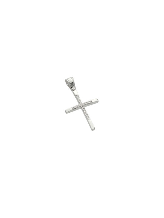 Dimiourgiko Vildiridis White Gold Cross 18K