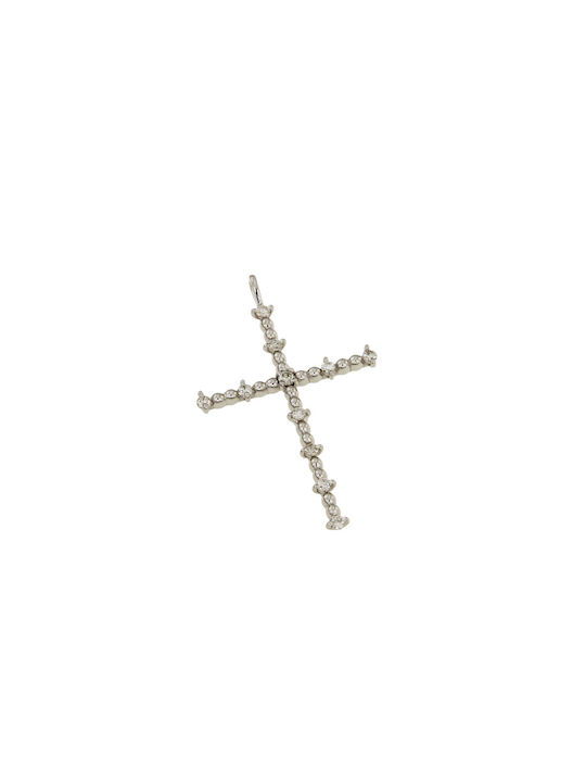 Dimiourgiko Vildiridis Damen Weißgold Kreuz 18K