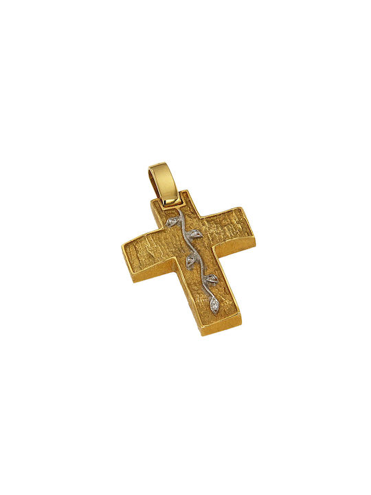 Dimiourgiko Vildiridis Damen Gold Kreuz 14K