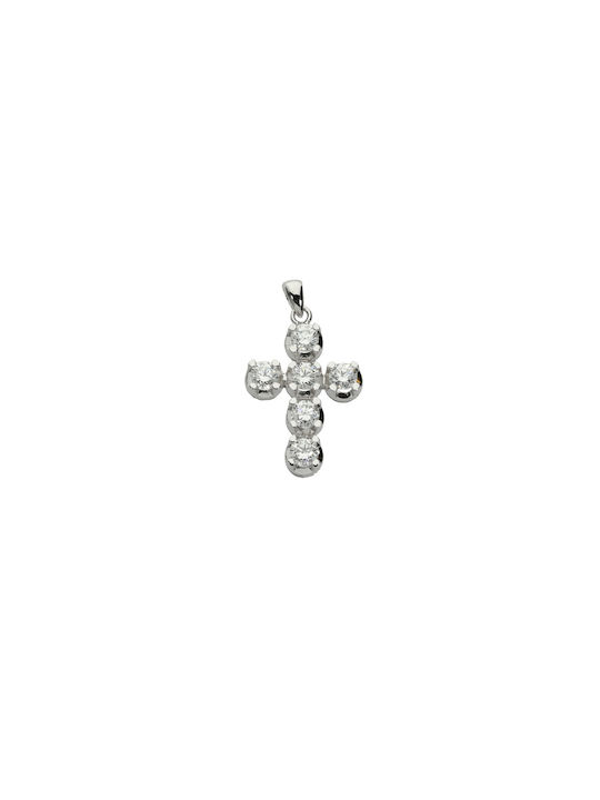 Dimiourgiko Vildiridis White Gold Cross 18K