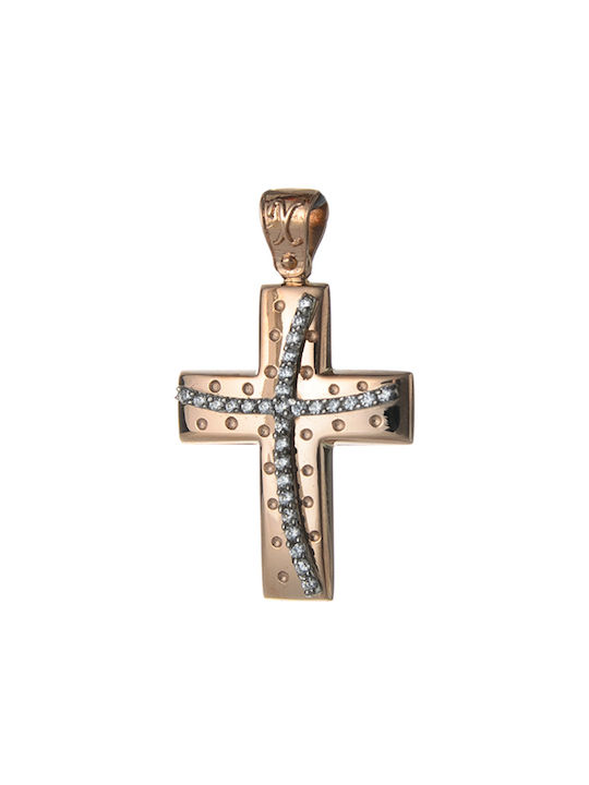 Gatsa Women's Rose Gold Cross 14K