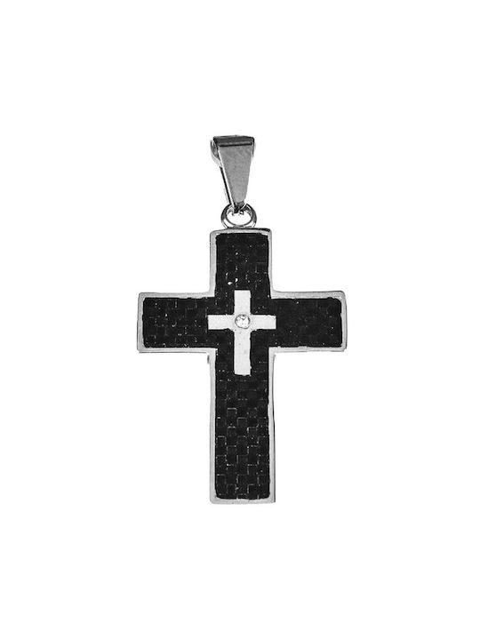 Gatsa Black Men's Cross from Steel