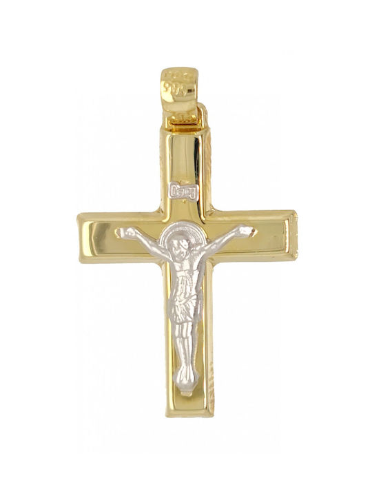 Mertzios.gr Gold Cross 14K with the Crucified