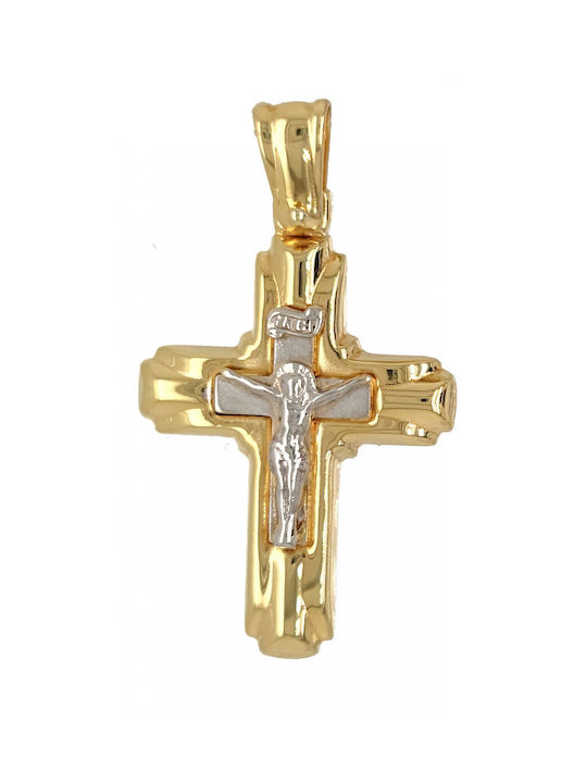 Mertzios.gr Gold Cross 14K with the Crucified