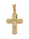 Mertzios.gr Gold Cross 14K with the Crucified