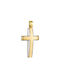 Papoulidis Jewellery Herren Gold Kreuz 14K mit Kette