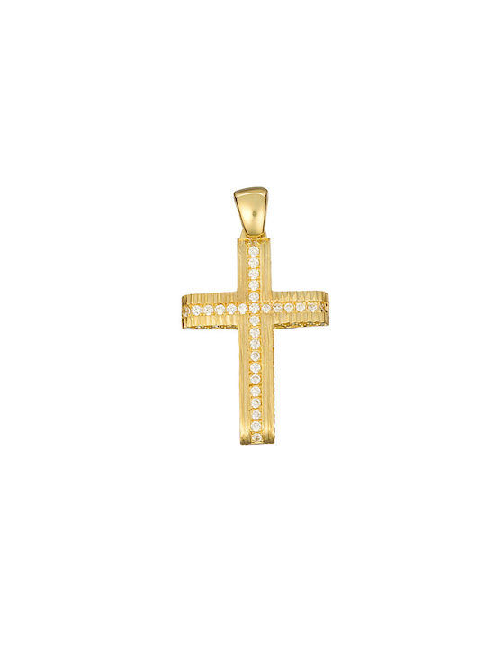 Papoulidis Jewellery Damen Gold Kreuz 14K