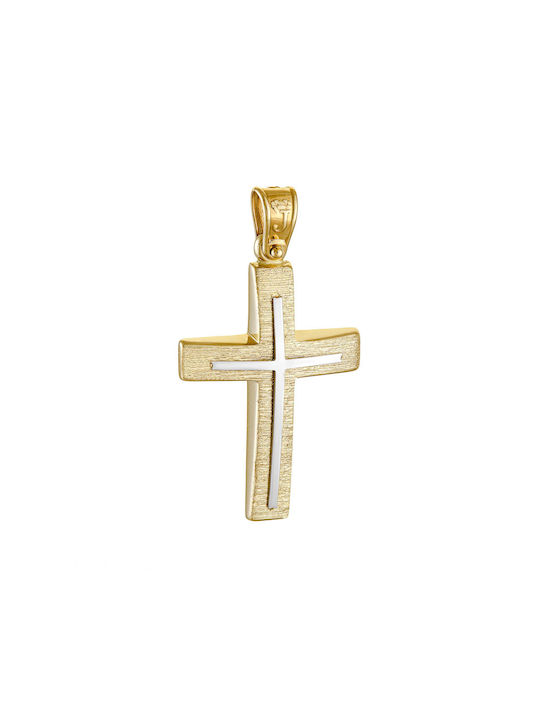 Papoulidis Jewellery Men's Gold Cross 14K with Chain